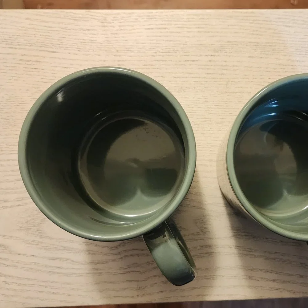 Green Tribal‎ Print Coffee Mugs SET OF 2 - Picture 4 of 4